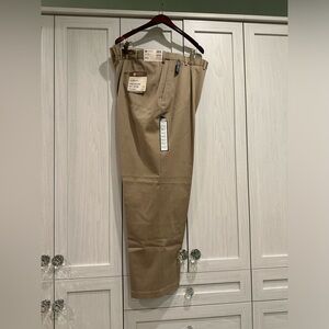 Big and Tall Mens Haggar Flat Front Classic Fit Premium No Iron Khaki